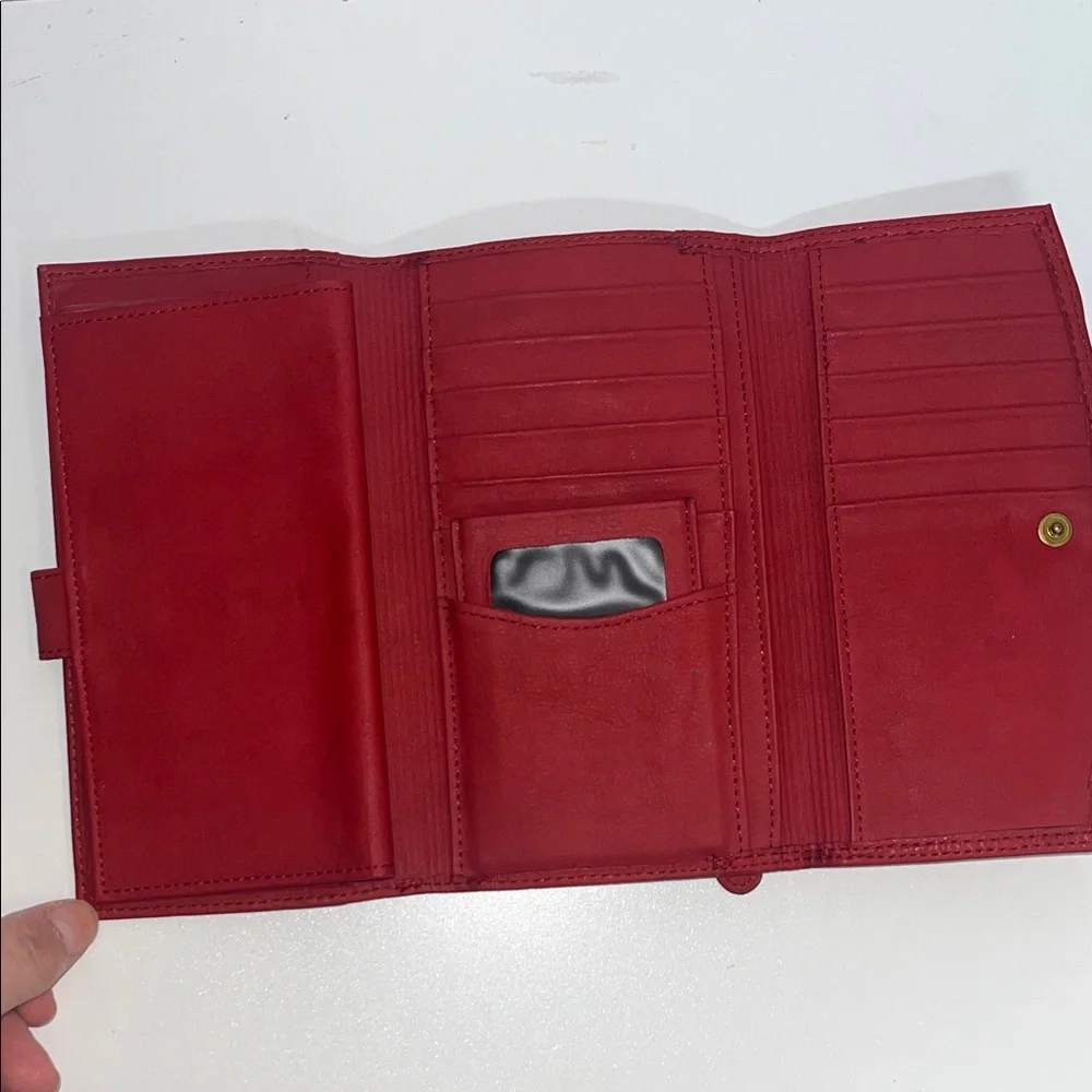 Rolfs Vintage Genuine Red Leather Women's Wallet, 7x4, Classic, Timeless